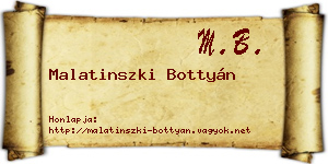 Malatinszki Bottyán névjegykártya